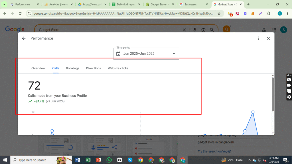 Local seo live result