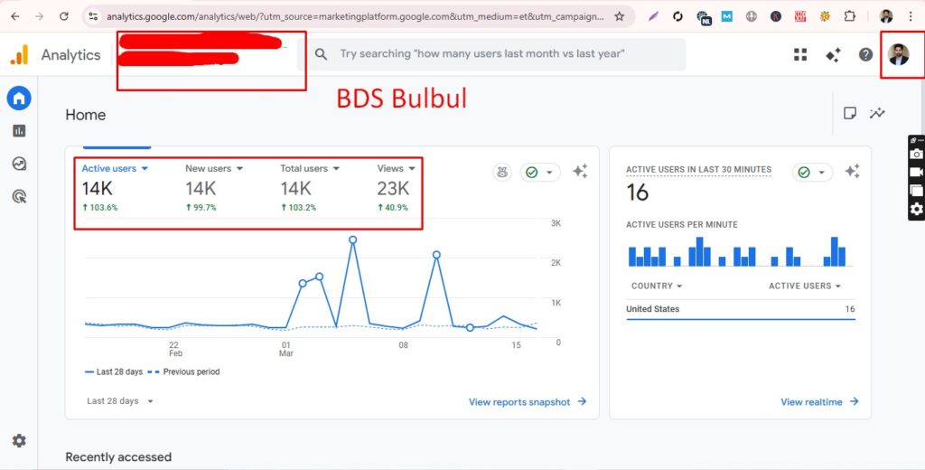 GoogleAnalytics report
